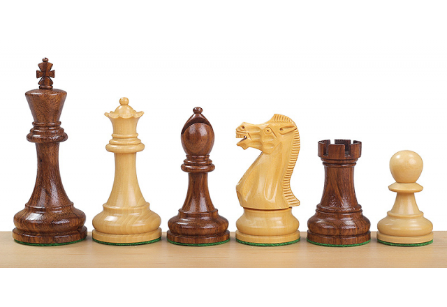 Piezas de ajedrez Executive Acacia / Boj 3,75 "